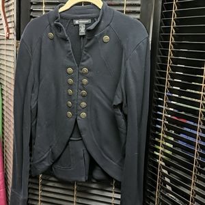 International Concepts Military knit blazer M